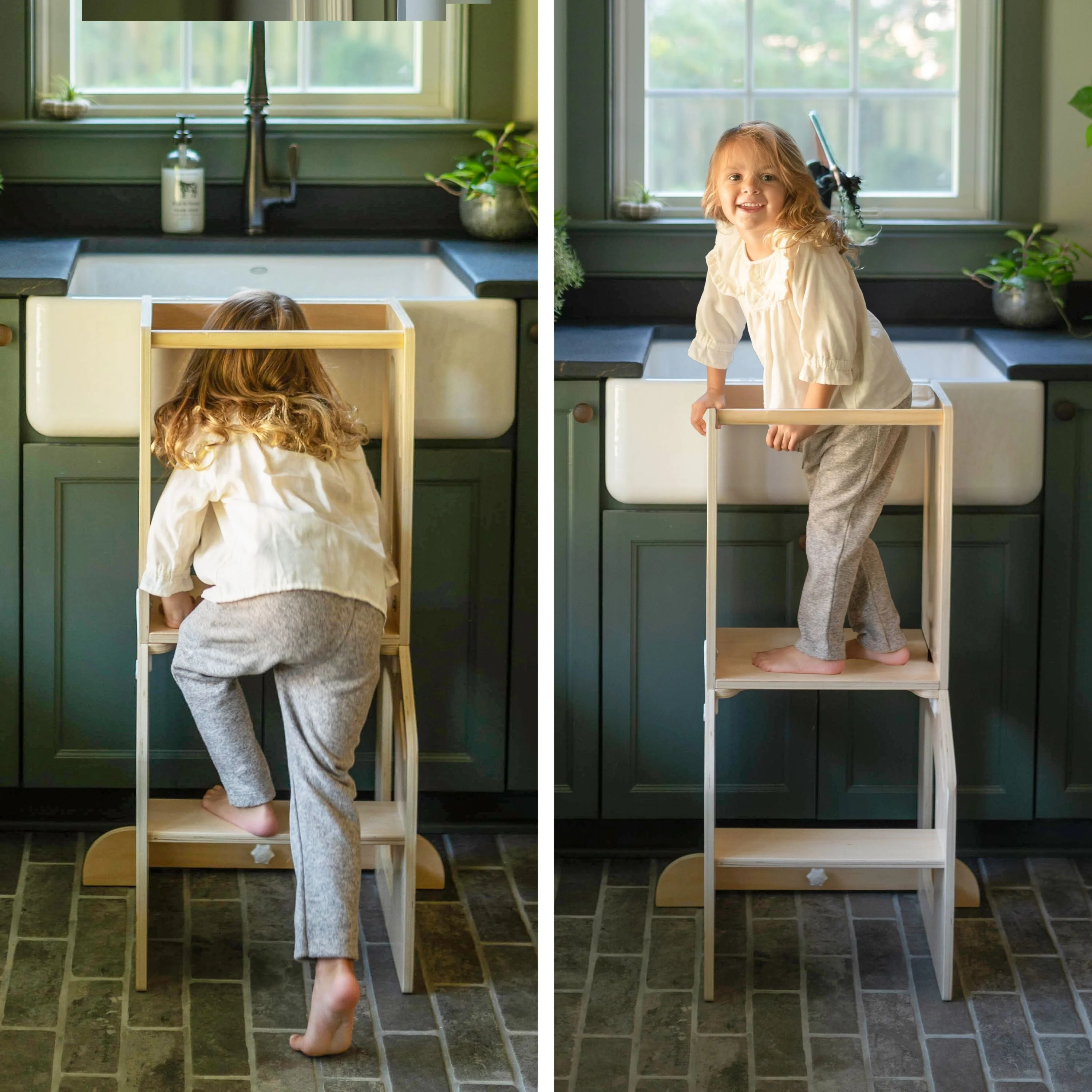 Busy Kids 2-In-1 Kitchen Tower and Kids Art Desk - Image 2