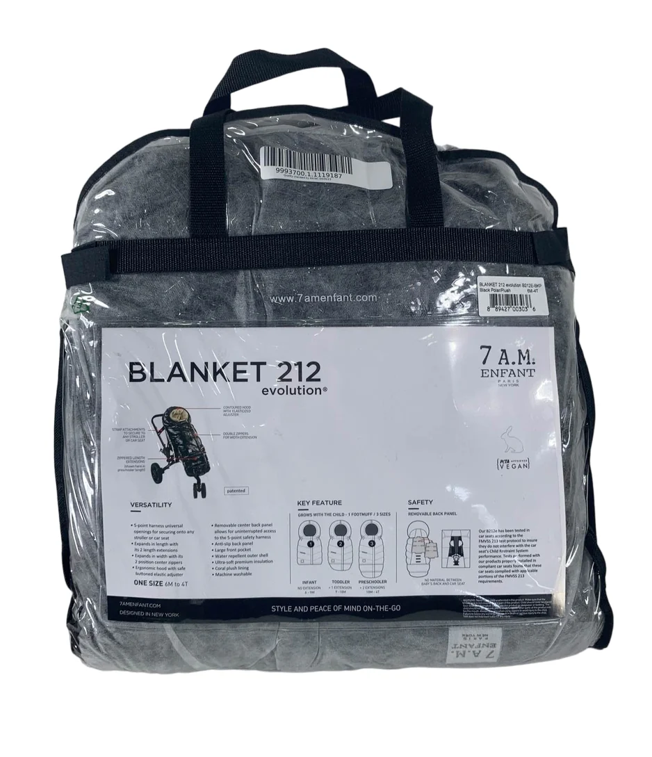 7 A.M. Enfant Blanket 212 Evolution, Black Polar - Image 3