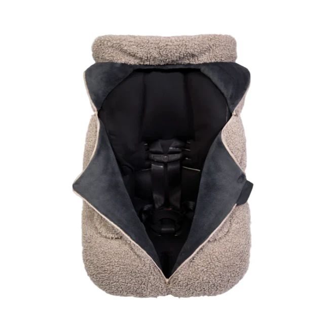 7 A.M. Enfant Car Seat Cocoon, Teddy Oatmeal - Image 3