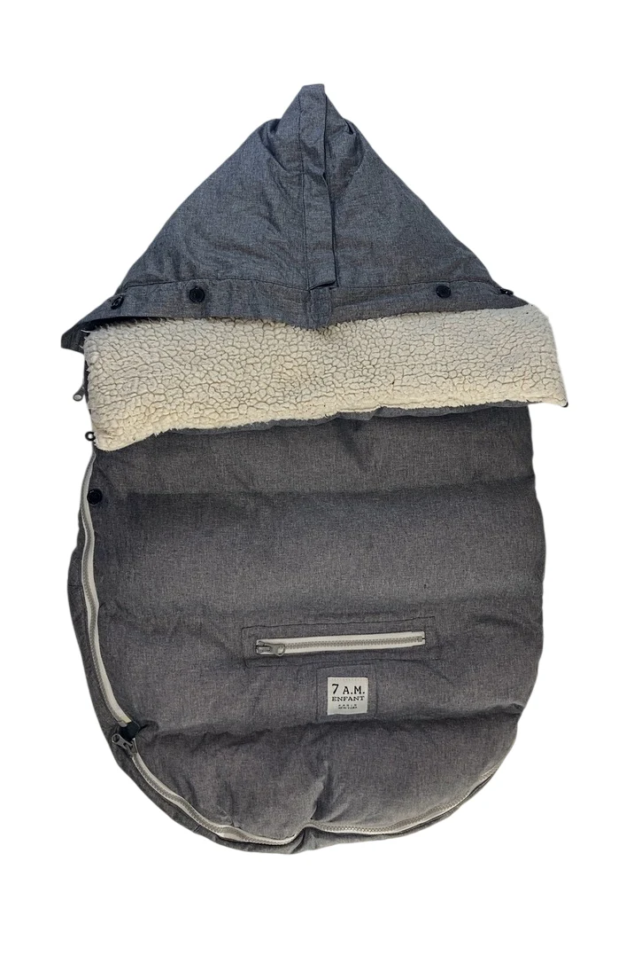 7 A.M. Enfant LambPOD Stroller and Car Seat Footmuff, Heather grey, Small/Medium