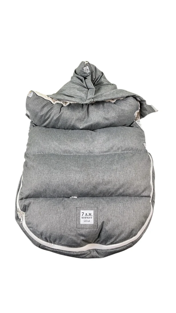 7 A.M. Enfant LambPOD Stroller and Car Seat Footmuff, Heather grey, Small/Medium