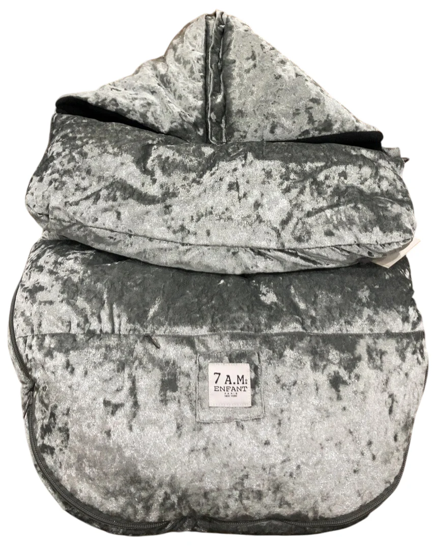 7 A.M. Enfant PlushPod, Grey Velvet Fleece, Small/Medium 0-18M