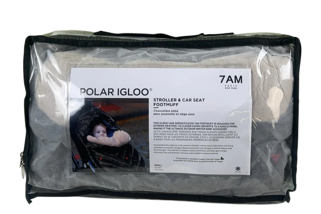 7 A.M. Enfant Polar Igloo Footmuff, Black Polar/Plush