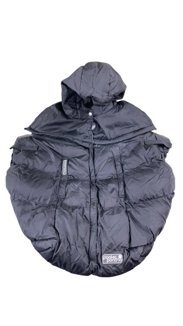 7 A.M. Enfant Pookie Poncho, Black - Image 2