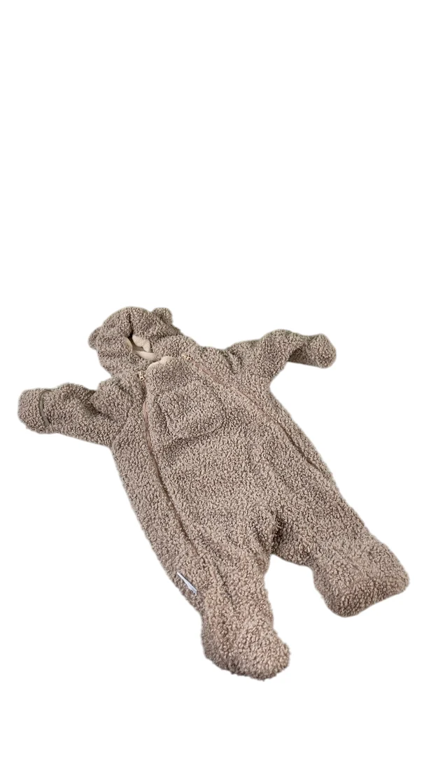 7 A.M. Enfant Teddy Jumpsuit Bebe, 6-12 Months, Oatmeal - Image 2