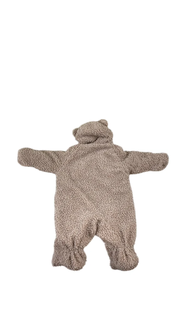 7 A.M. Enfant Teddy Jumpsuit Bebe, 6-12 Months, Oatmeal - Image 3