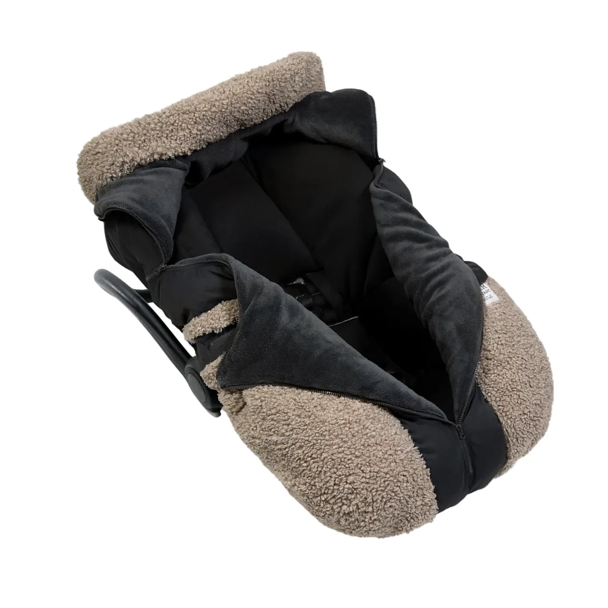 7 A.M. Enfant Tundra Car Seat Cocoon, Applique Oatmeal - Image 2