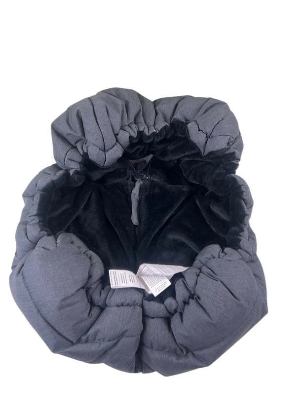 7 A.M. Enfant Tundra Car Seat Cocoon, Heather Grey Dark/Arctic Faux Fur - Image 3