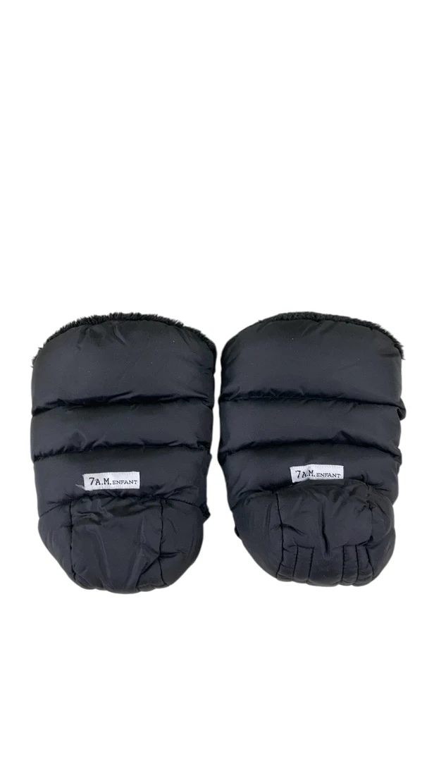 7 A.M. Enfant WarmMuffs, Black Plush