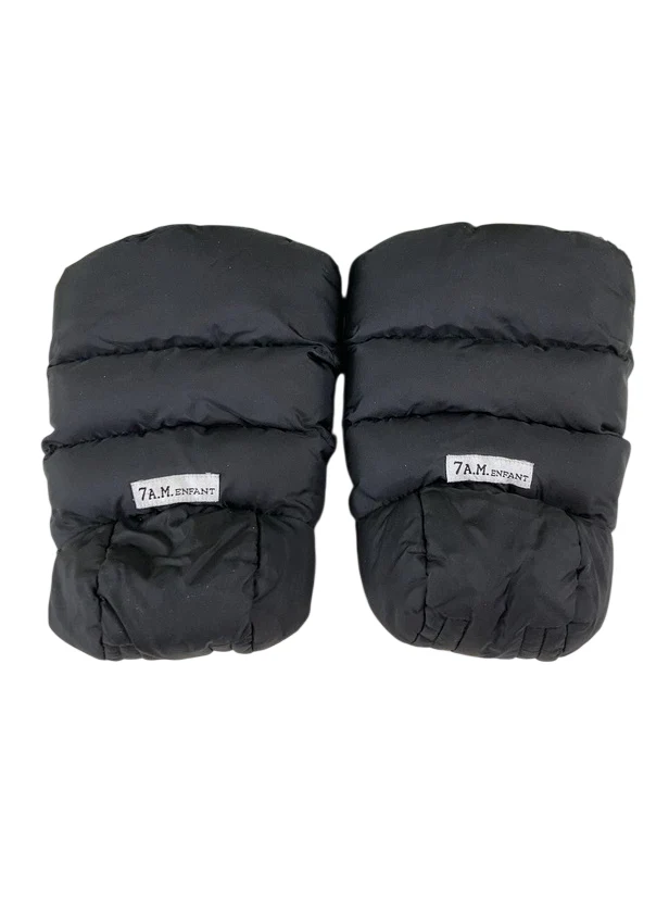7 A.M. Enfant WarmMuffs, Black Plush