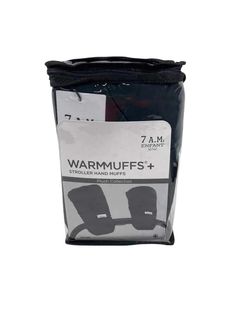 7 A.M. Enfant WarmMuffs, Black Plush - Image 3
