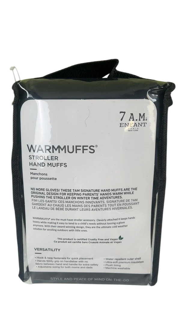 7 A.M. Enfant WarmMuffs, Black Plush - Image 3