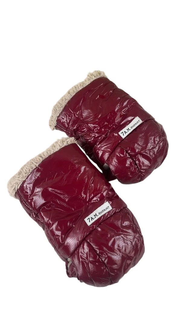 7 A.M. Enfant WarmMuffs, Bordeaux Polar - Image 2