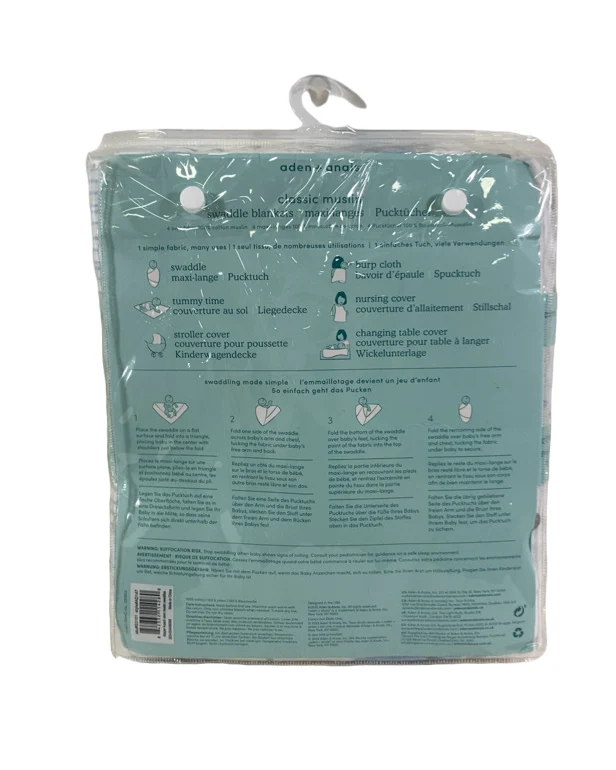 Aden + Anais Cotton Muslin Swaddle, 4pk, Dapper - Image 3