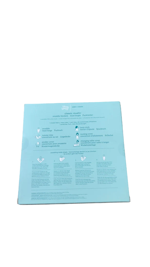 Aden + Anais Cotton Muslin Swaddle, 4pk, Disney+Friends - Image 2