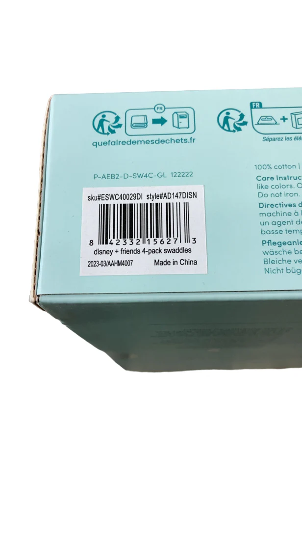 Aden + Anais Cotton Muslin Swaddle, 4pk, Disney+Friends - Image 3