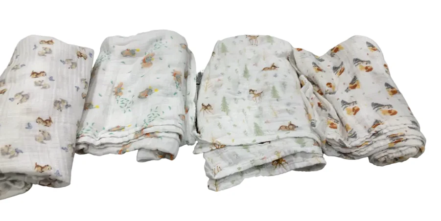 Aden + Anais Cotton Muslin Swaddle, 4pk, Disney+Friends - Image 2