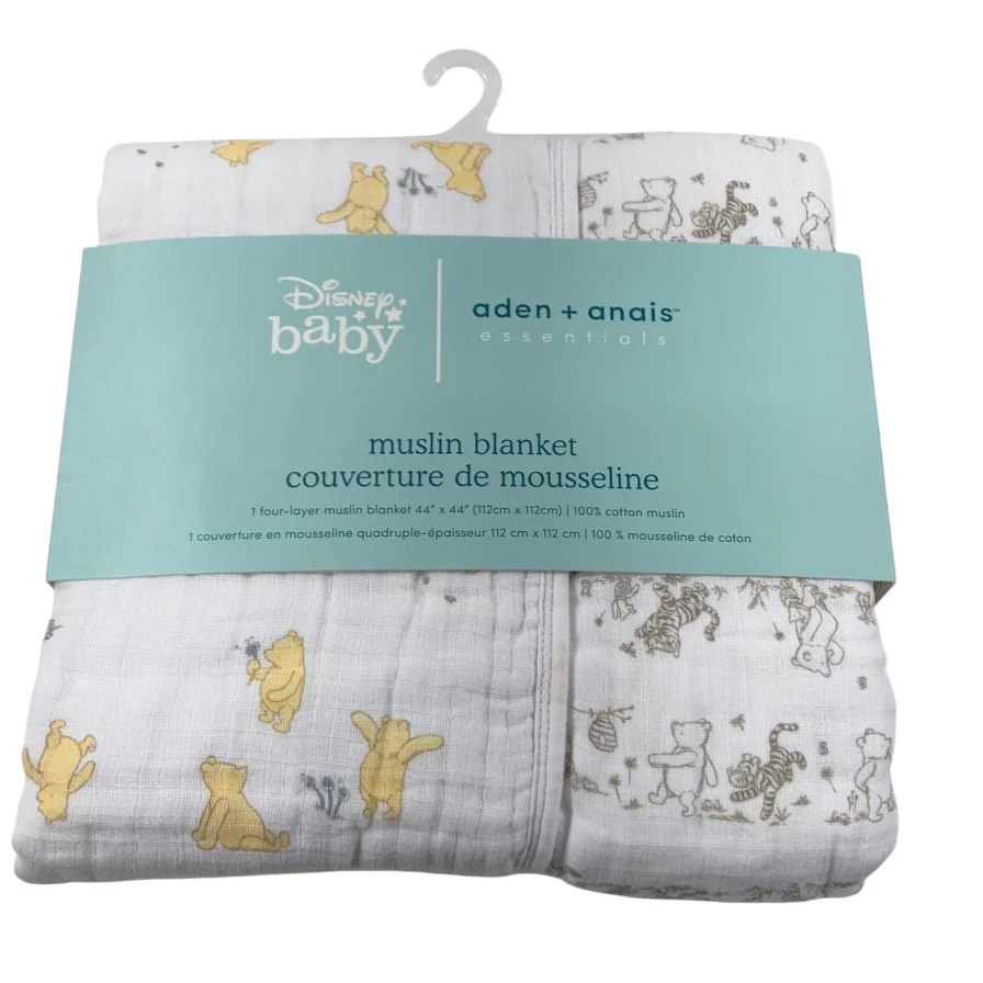 Aden + Anais Disney Baby Cotton Muslin Blanket, Winnie & Friends