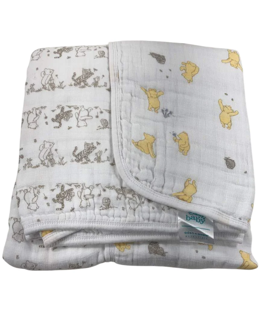 Aden + Anais Disney Baby Cotton Muslin Blanket, Winnie & Friends - Image 3