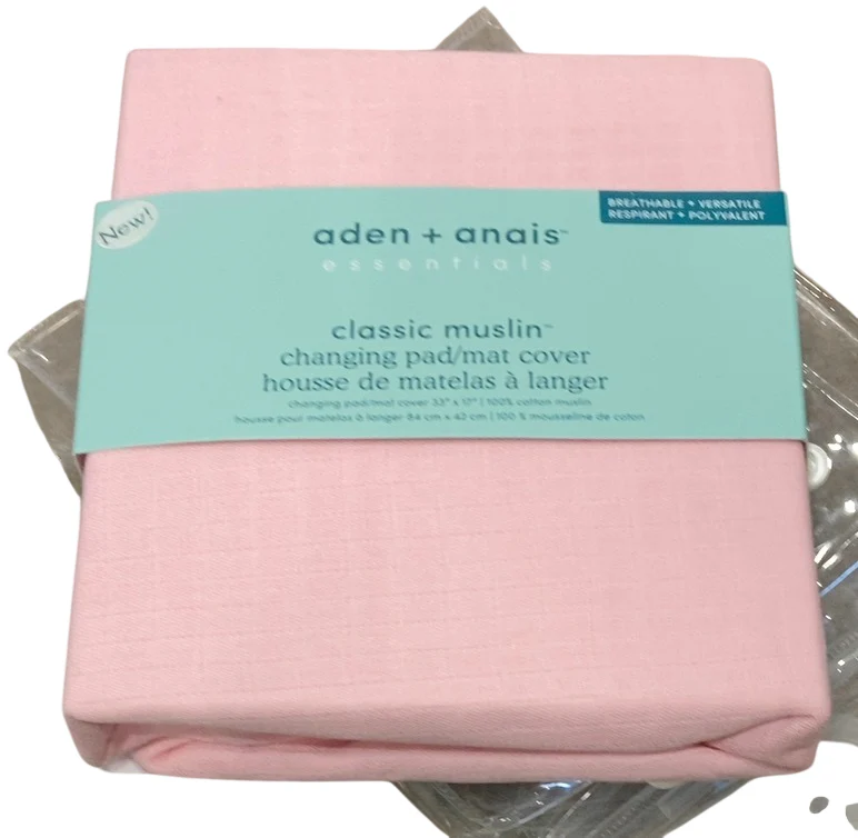Aden + Anais Essentials Changing Pad Cover, Pink - Image 2