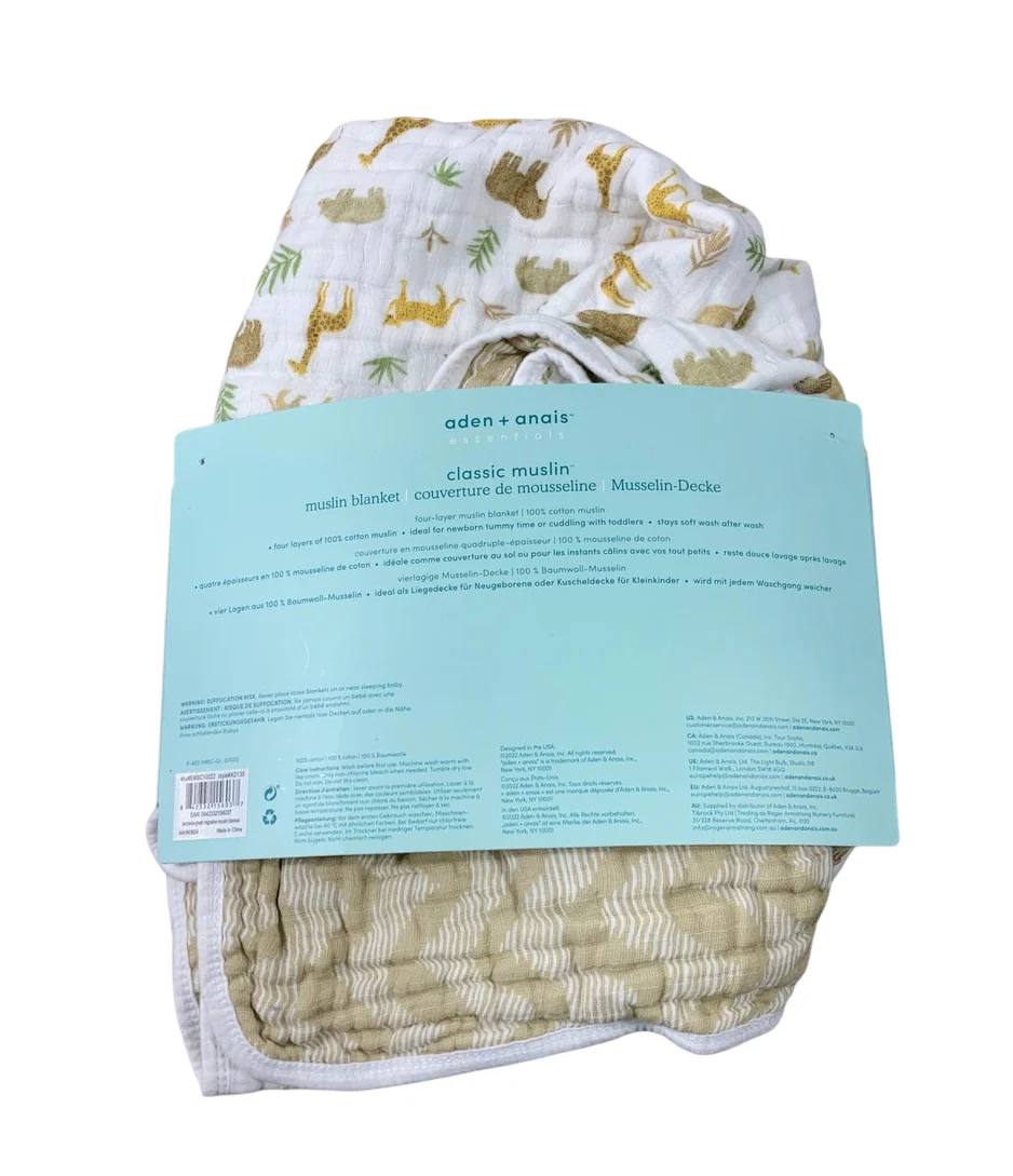 Aden + Anais Essentials Classic Muslin Blanket, Tanzania - Image 2