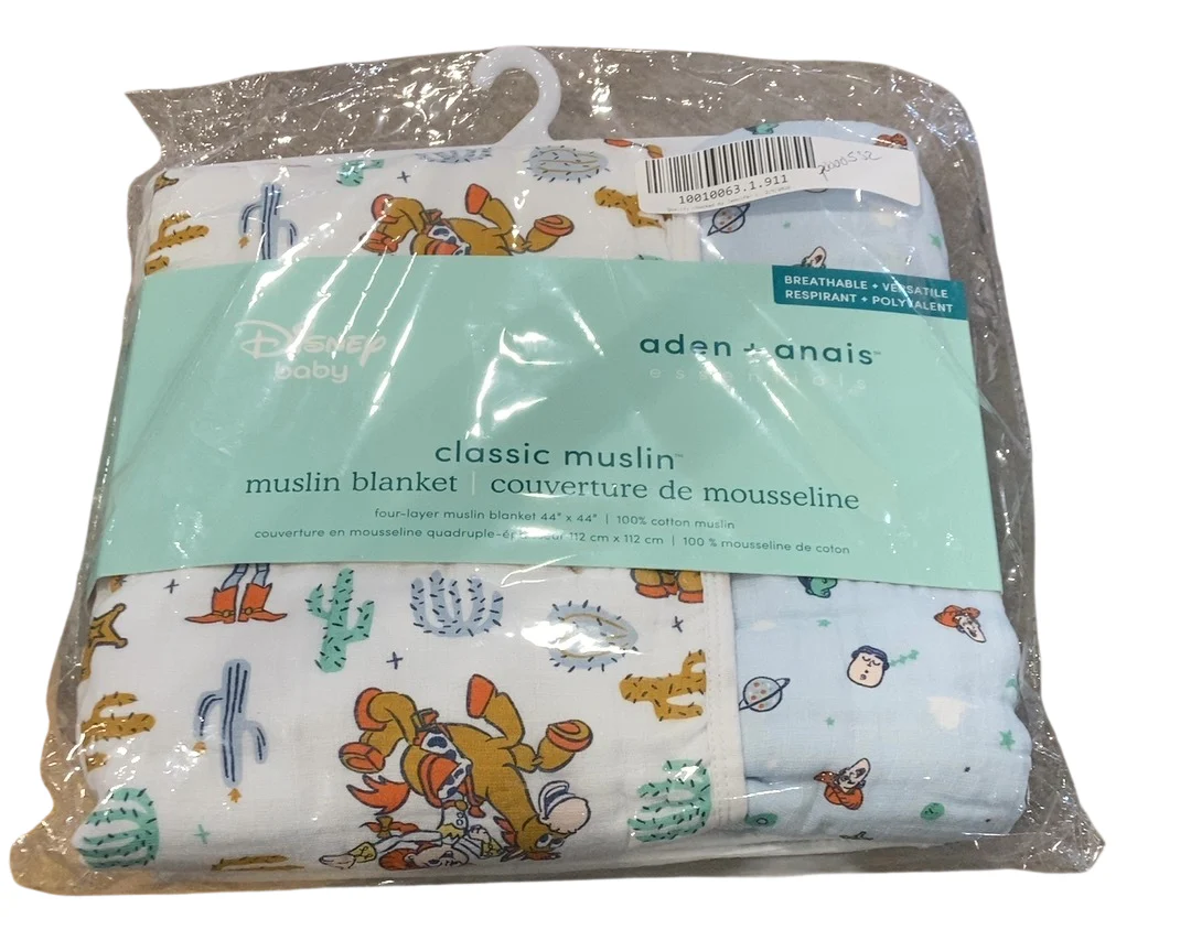 Aden + Anais Essentials Classic Muslin Blanket, Toy story - Woody+Friends - Image 3