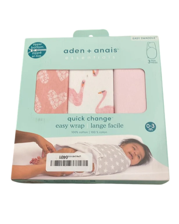 Aden + Anais Essentials Easy Wrap Swaddle, 3 Pack, Briar Rose, Small (0-3 Months) - Image 4