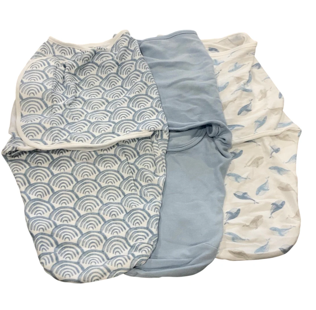 Aden + Anais Essentials Easy Wrap Swaddle, 3 Pack, Small (0-3 Months), At Sea - Image 2