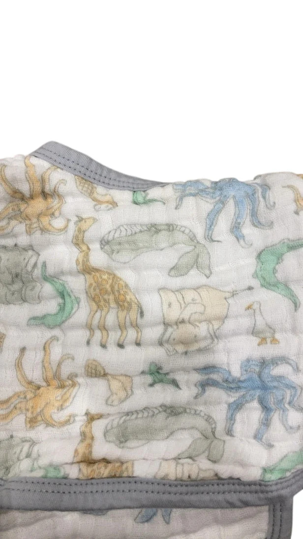Aden + Anais Muslin Snap Bibs, 3 Pack, Natural History - Image 4