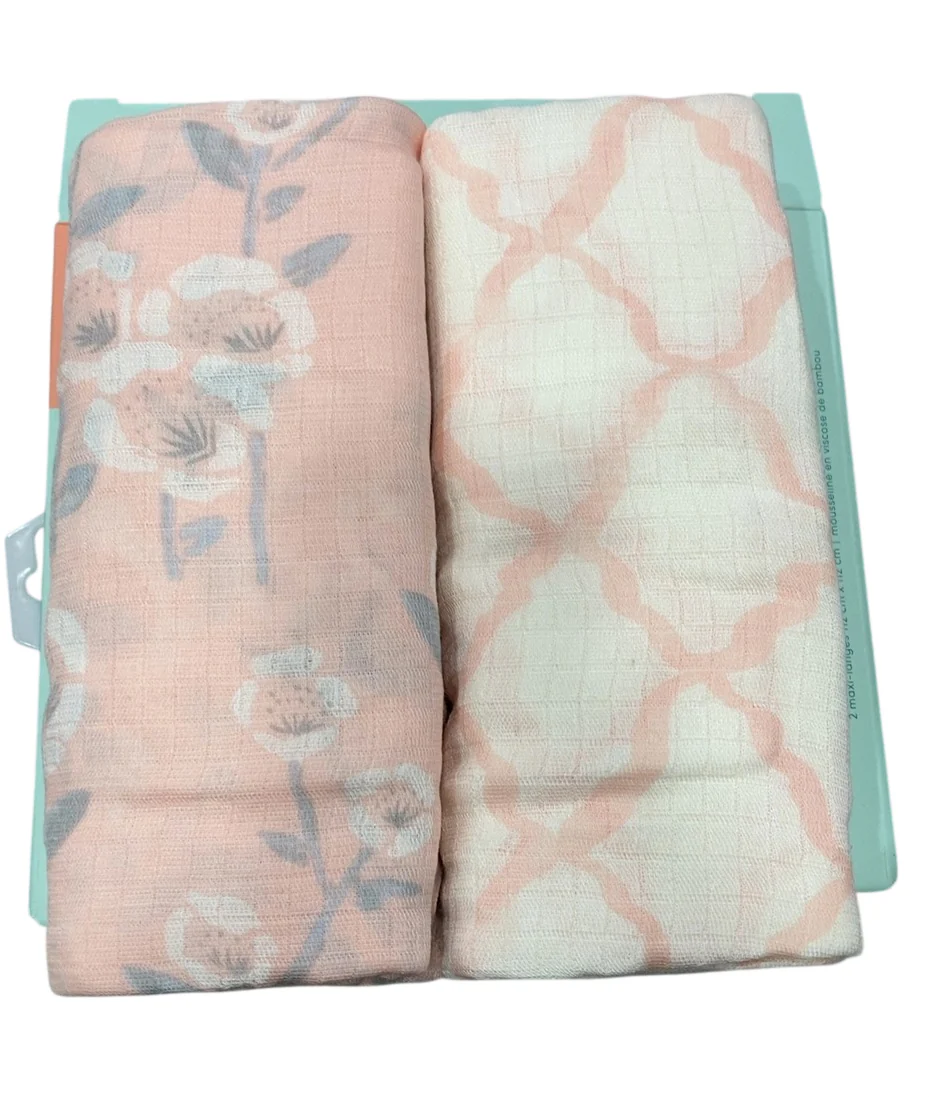 Aden + Anais Silky Soft Swaddles, 2 Pack, Stencil - Image 2
