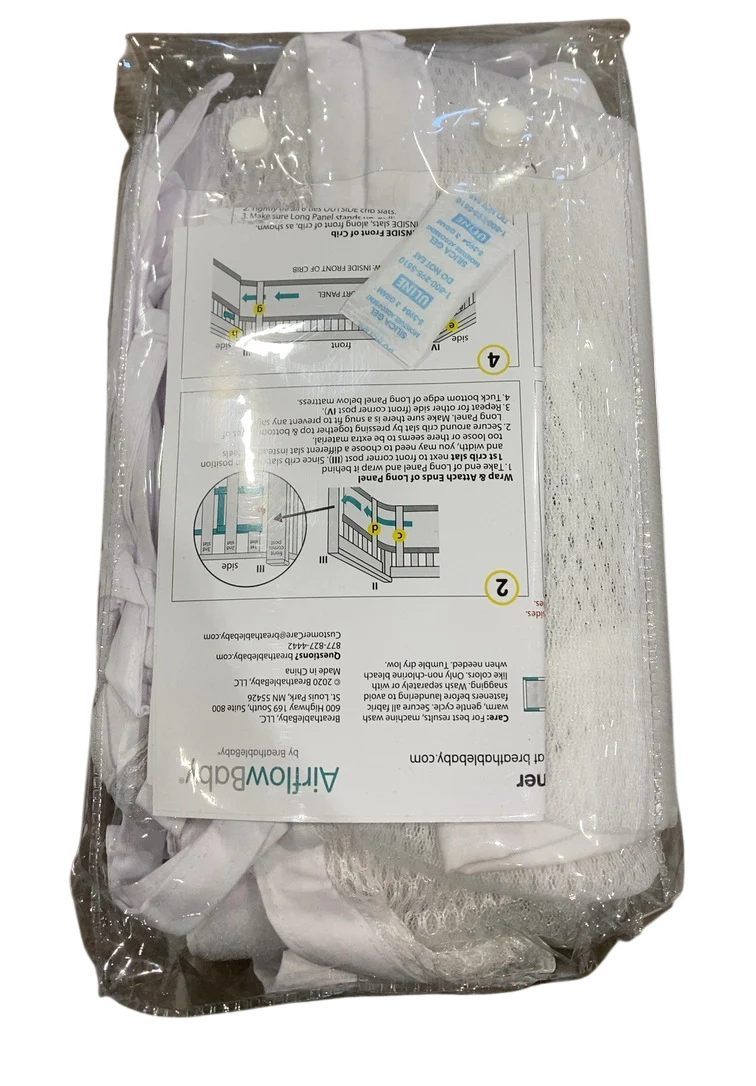 AirFlowBaby Crib Bumper, 11", White - Image 3