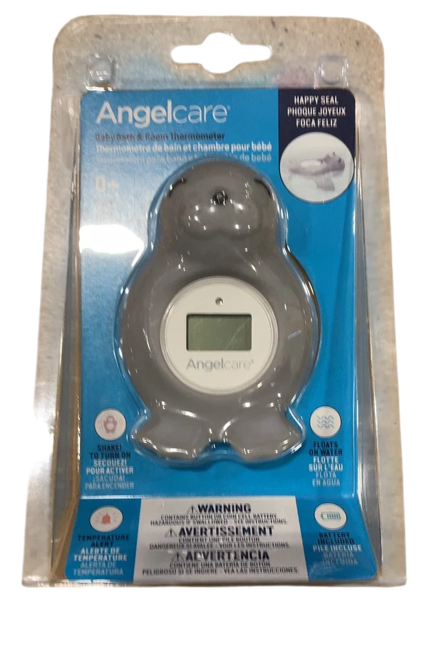 Angelcare Baby Bath & Room Thermometer, Happy Seal - Image 2