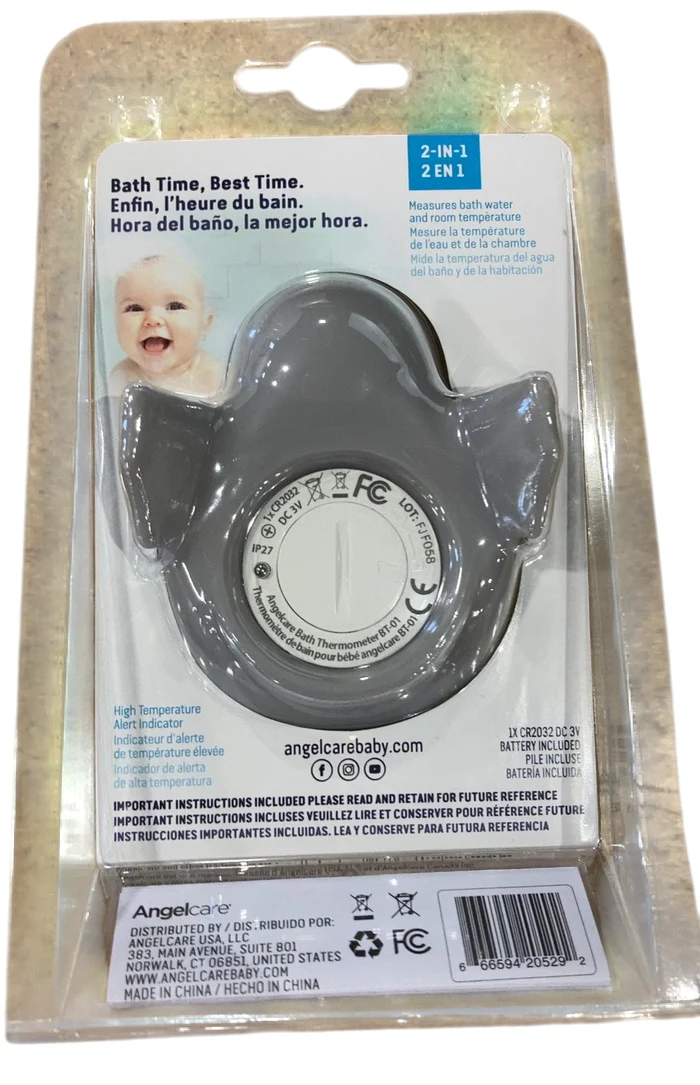 Angelcare Baby Bath & Room Thermometer, Happy Seal - Image 3