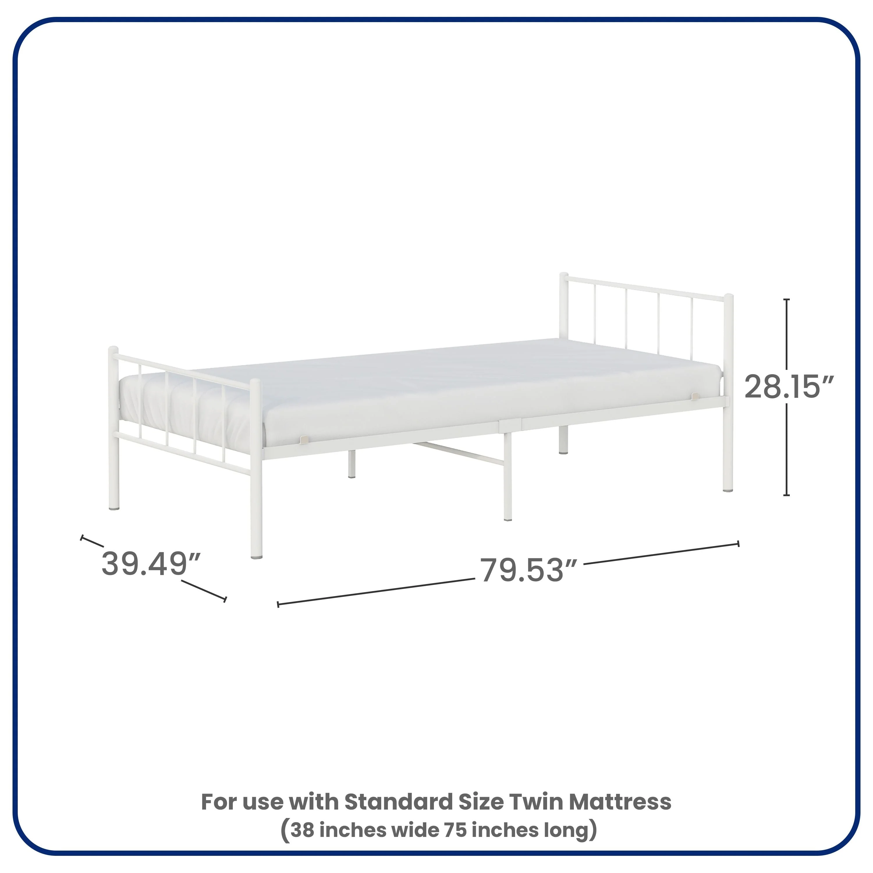 BK Furniture Austin Metal Twin Bed - Image 12