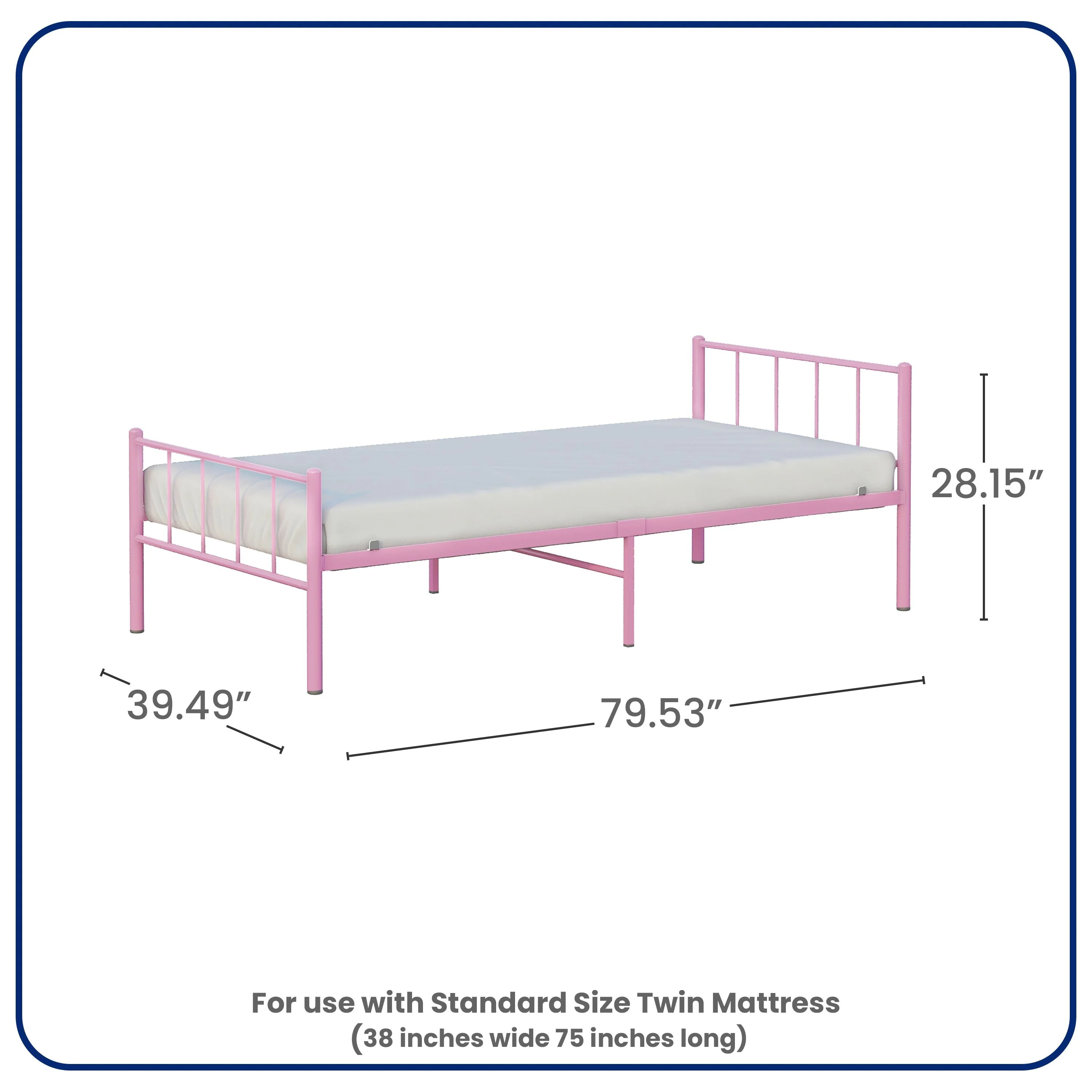 BK Furniture Austin Metal Twin Bed - Image 7