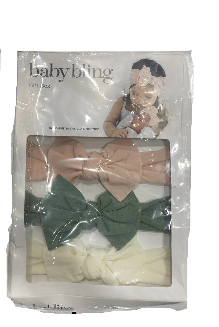 Baby Bling The Knot Box, Petal/Sage/Ivory - Image 2