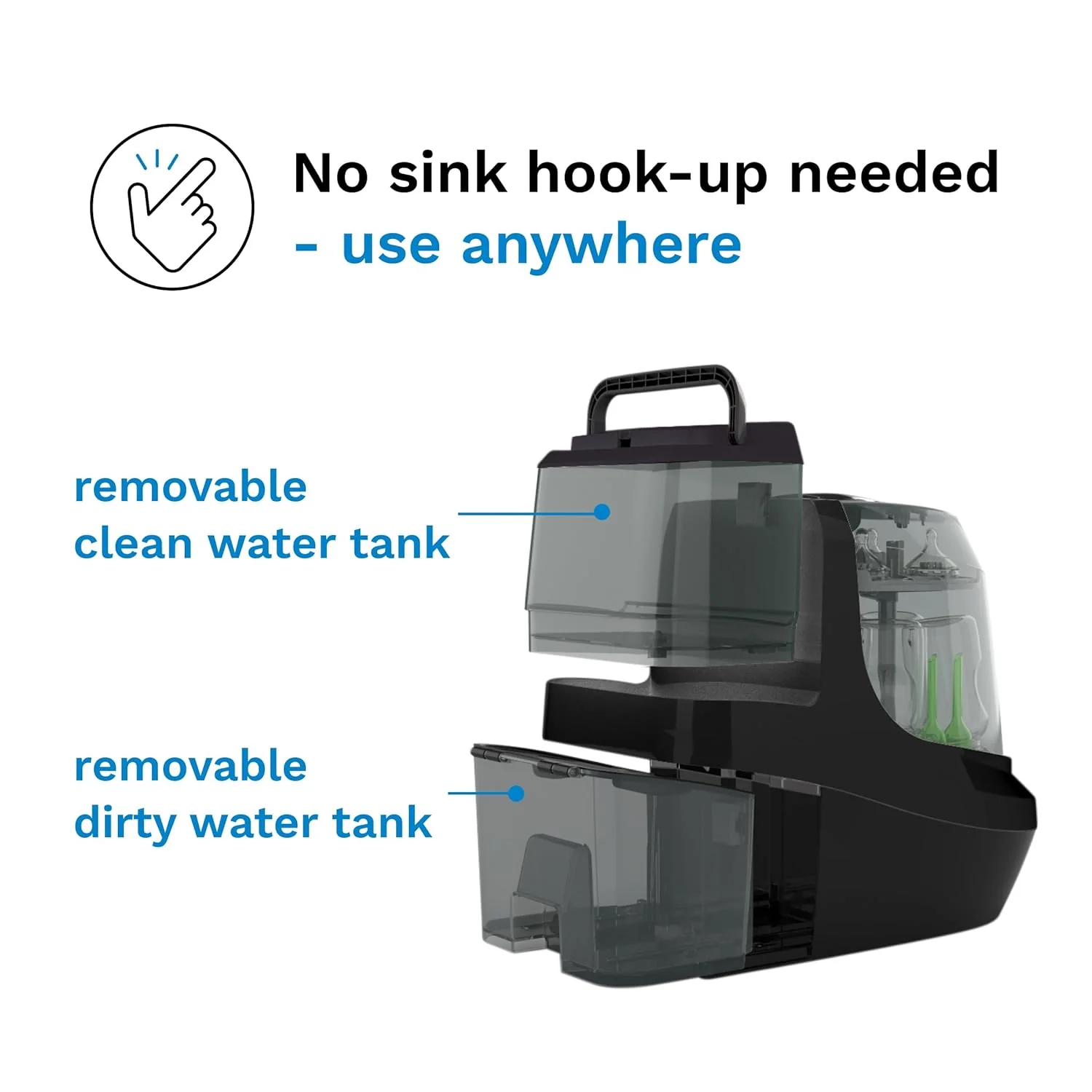 Baby Brezza Bottle Washer Pro, Black - Image 2