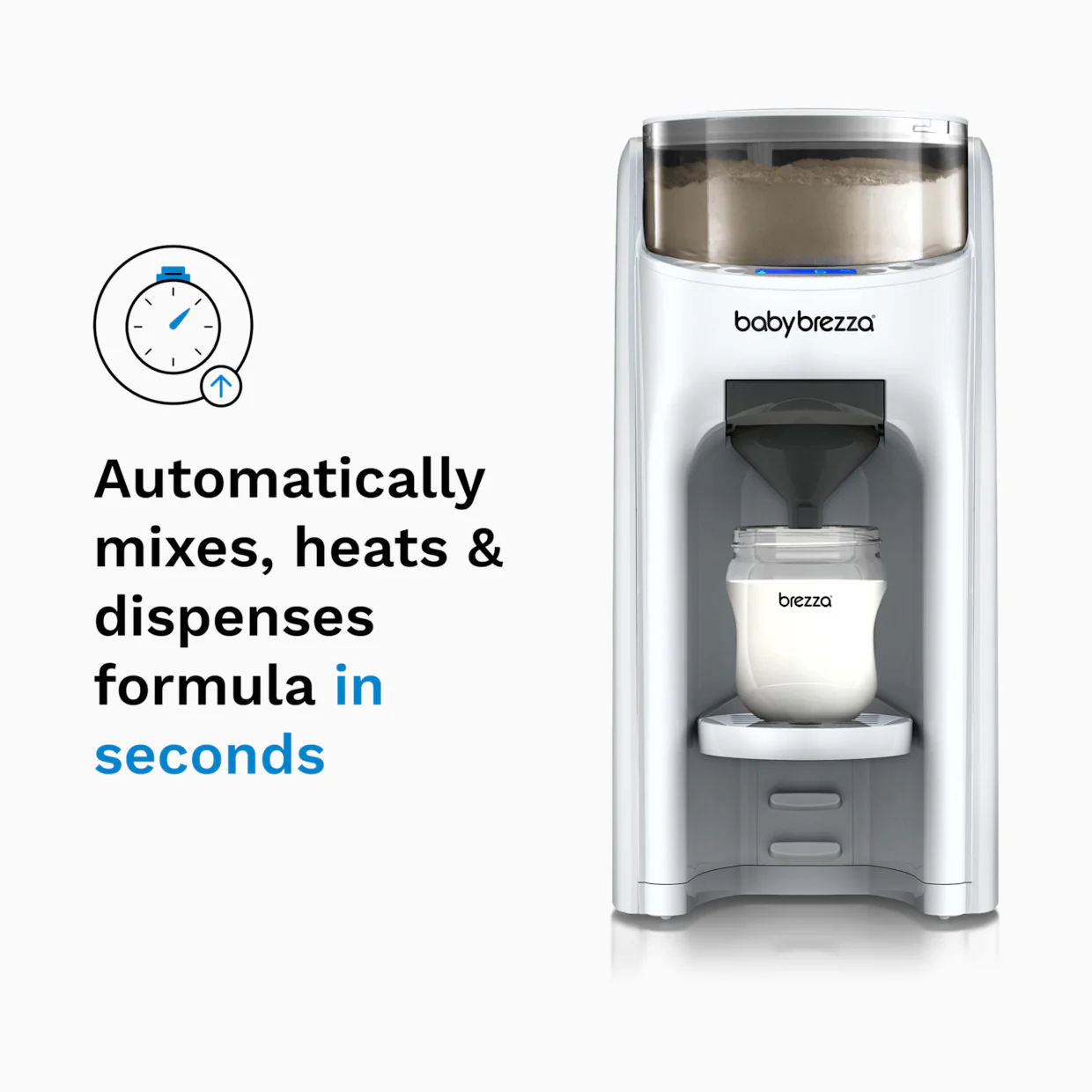 Baby Brezza Formula Pro Advanced Baby Formula Dispenser, White on White - Image 2