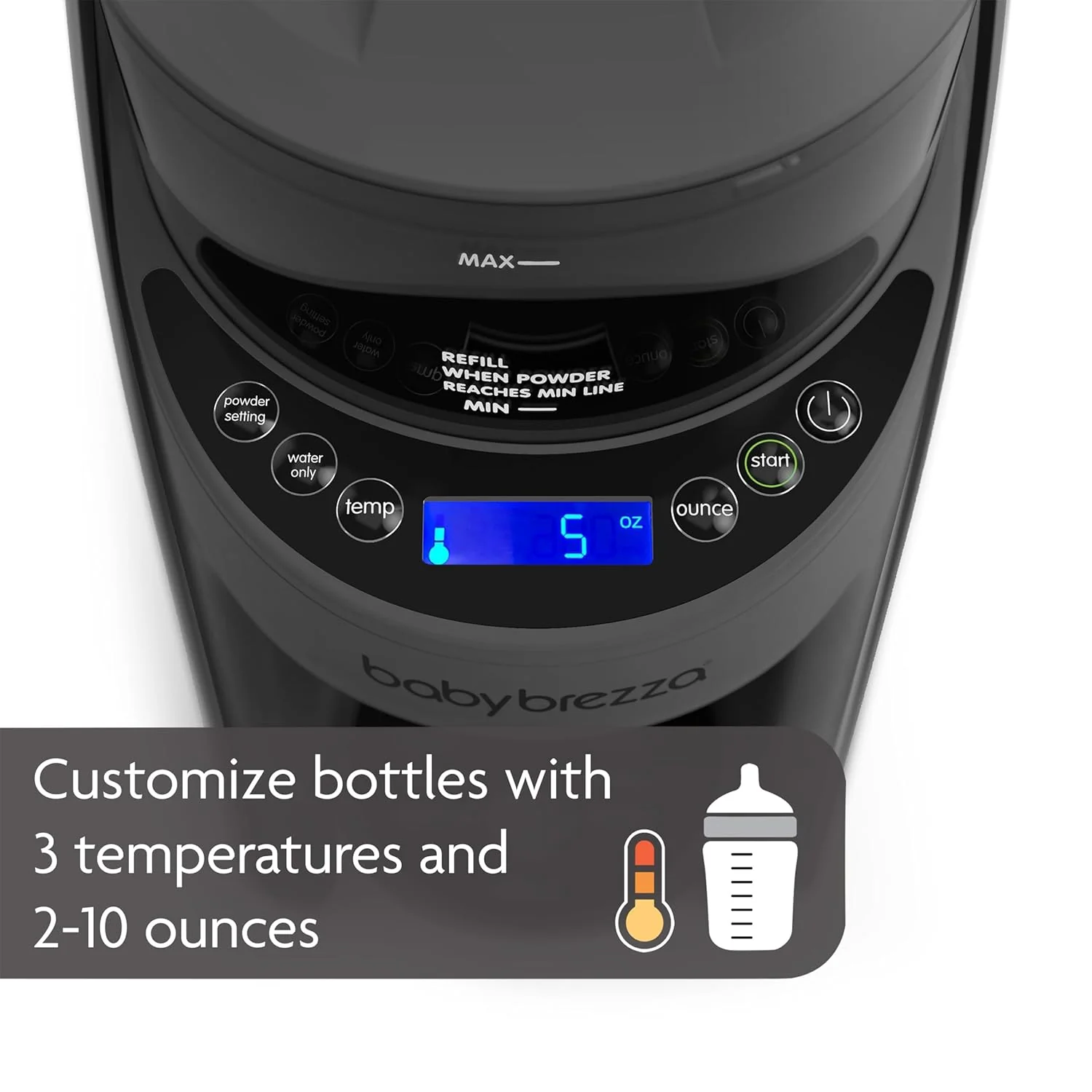 Baby Brezza Formula Pro Advanced Baby Formula Dispenser, Charcoal - Image 2