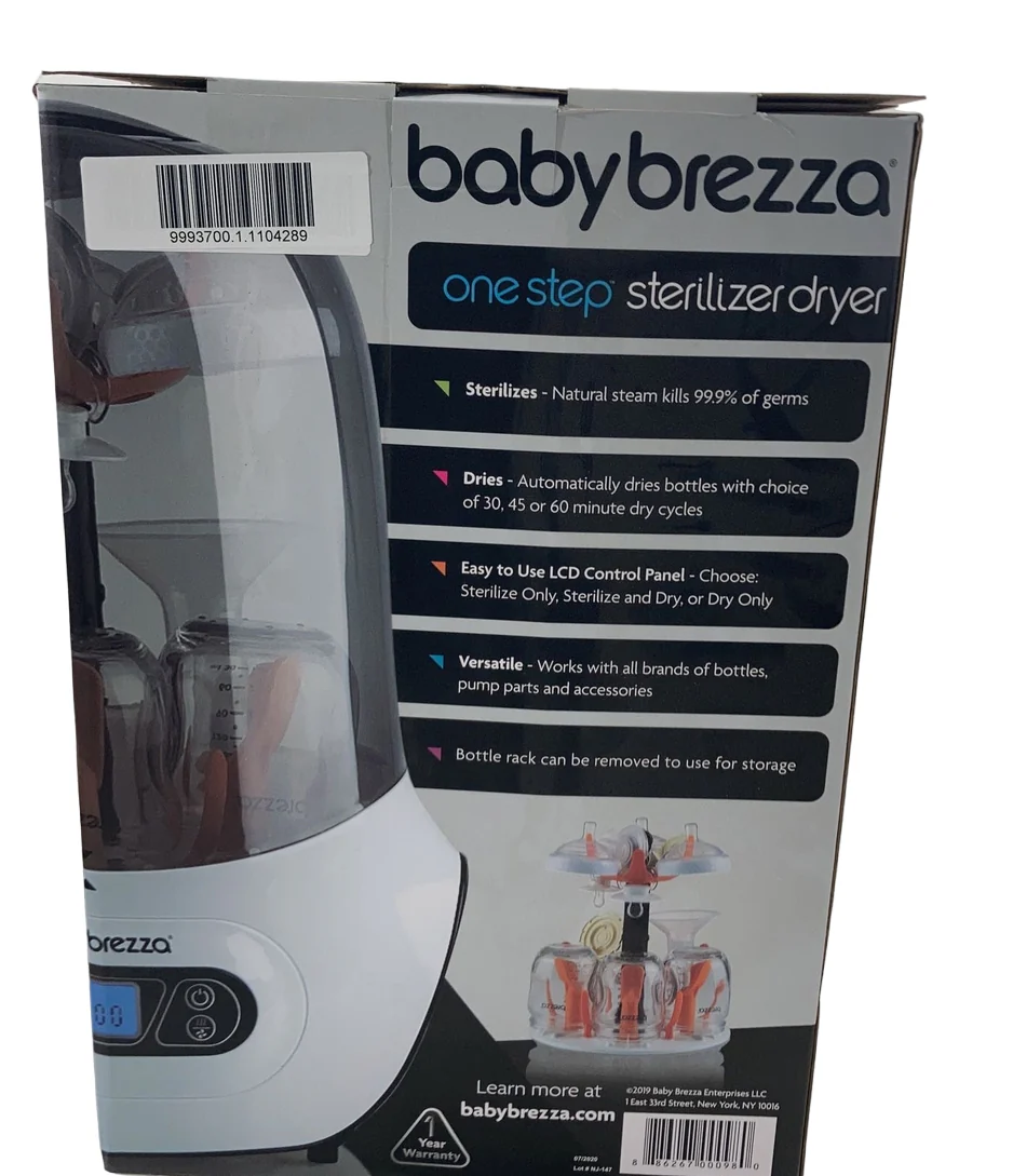 Baby Brezza One Step Baby Bottle Sanitizer and Dryer (Steam Sterilizer), White on Black - Image 2