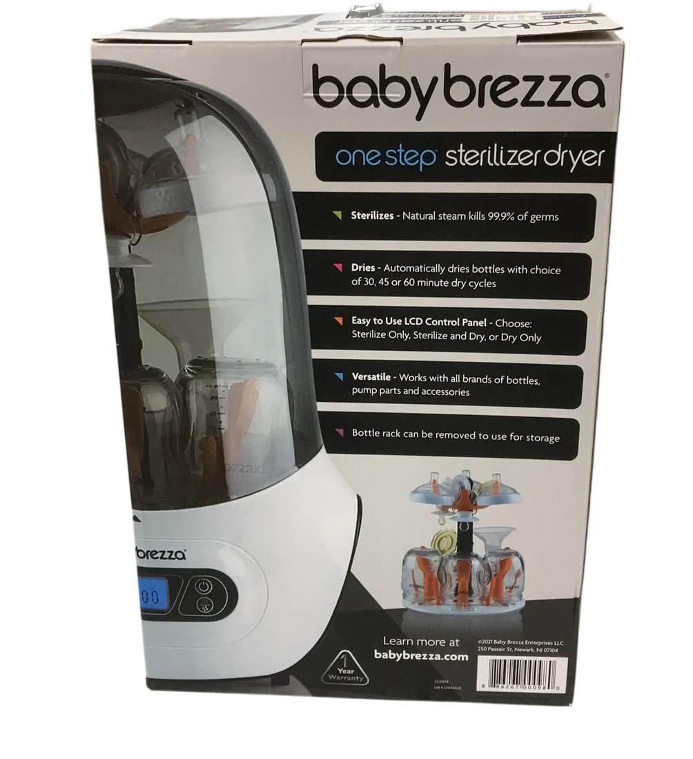 Baby Brezza One Step Baby Bottle Sanitizer and Dryer (Steam Sterilizer), White on Black - Image 5