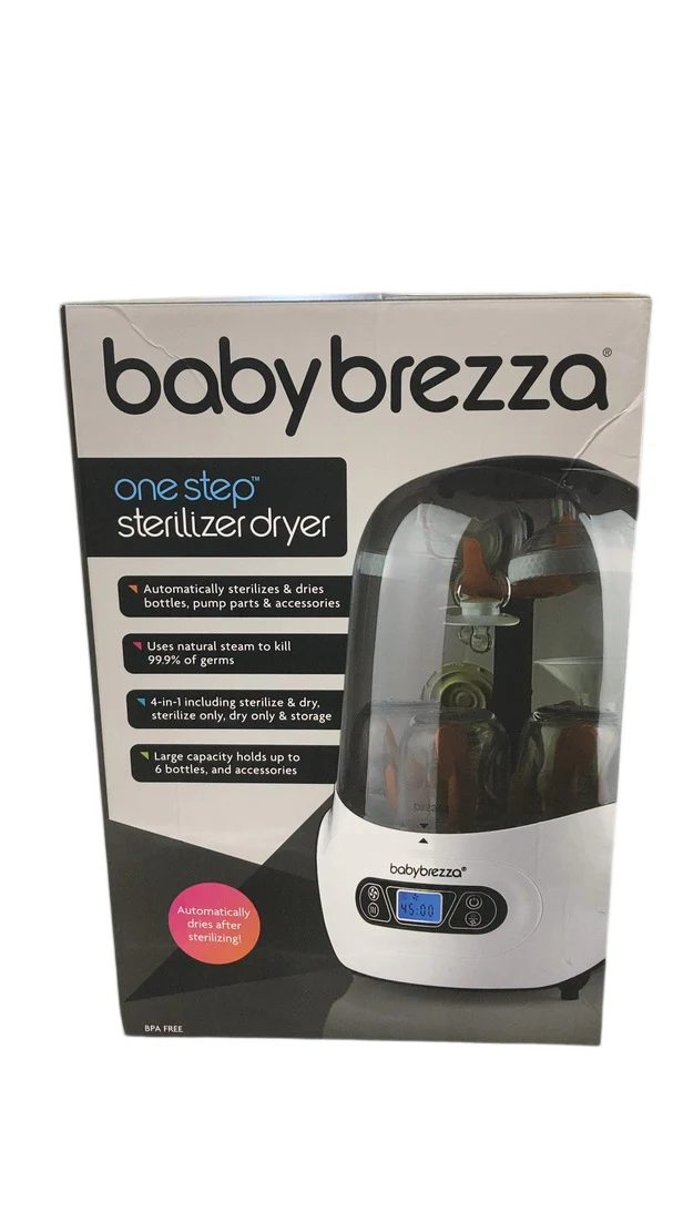 Baby Brezza One Step Baby Bottle Sanitizer and Dryer (Steam Sterilizer), White on Black - Image 5