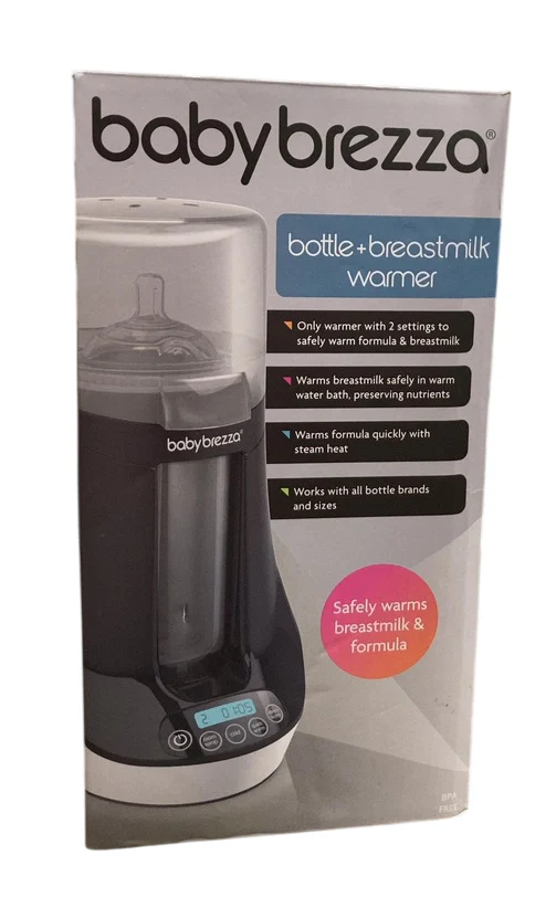 Baby Brezza Safe + Smart Bottle Warmer, Black on White - Image 3