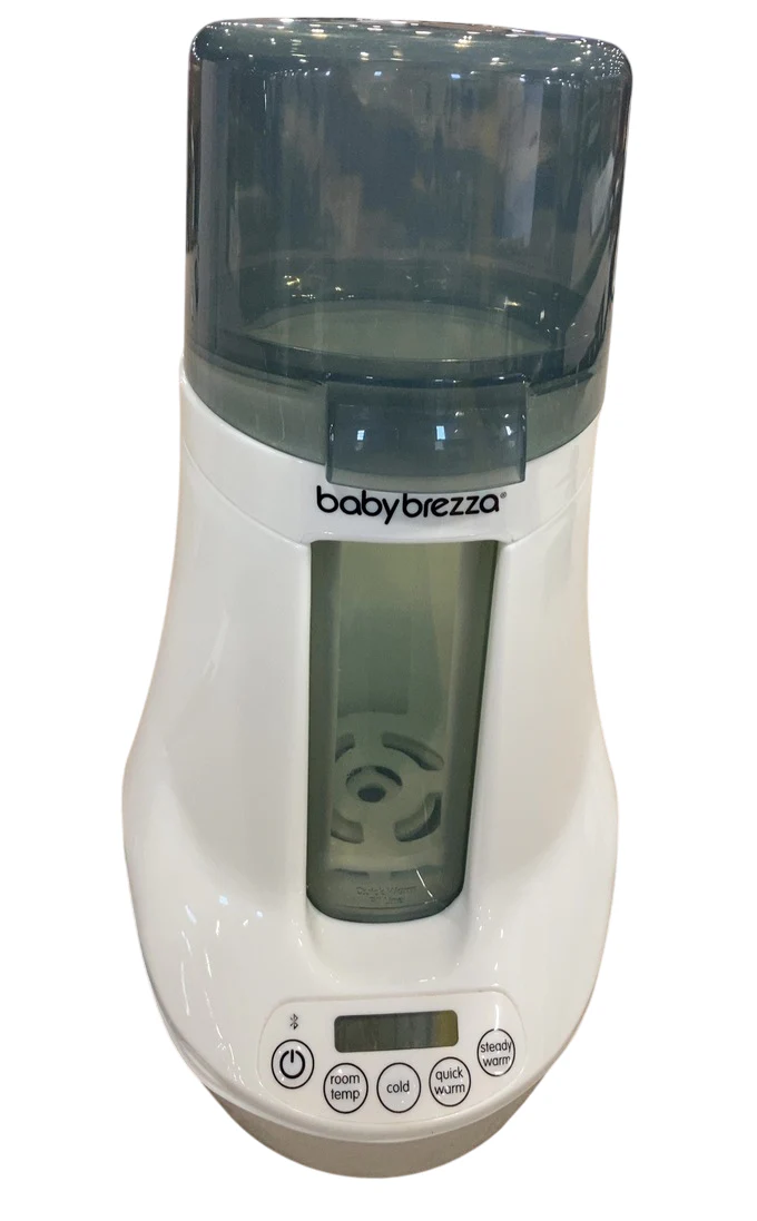 Baby Brezza Safe + Smart Bottle Warmer, White on White