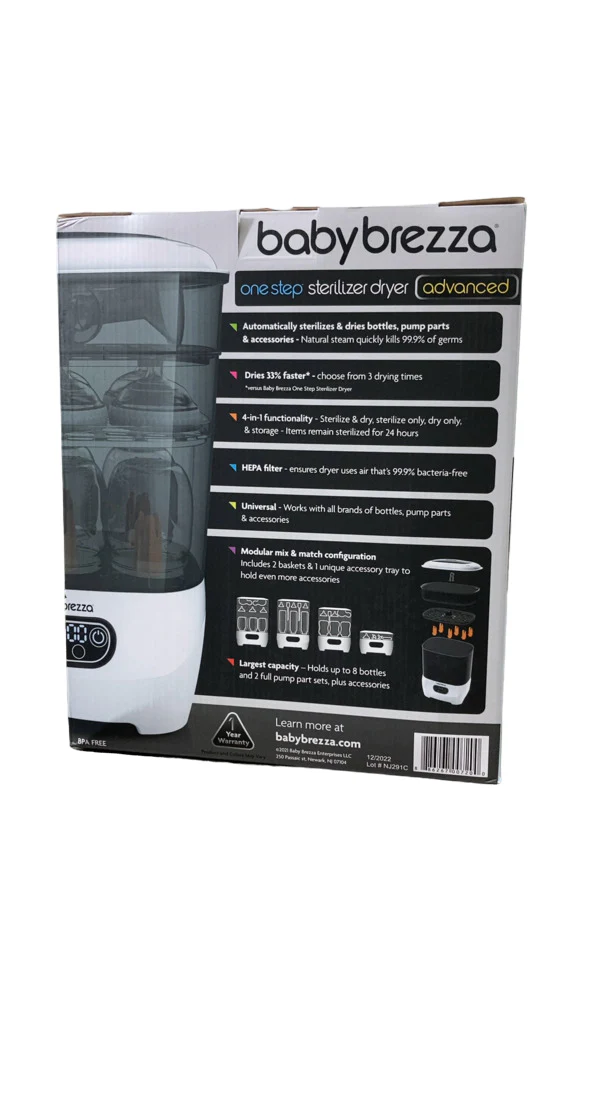 Baby Brezza Sterilizer And Dryer Advanced, White - Image 3