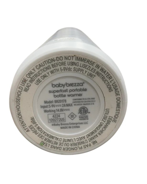 Baby Brezza Super Fast Portable Bottle Warmer, White - Image 3