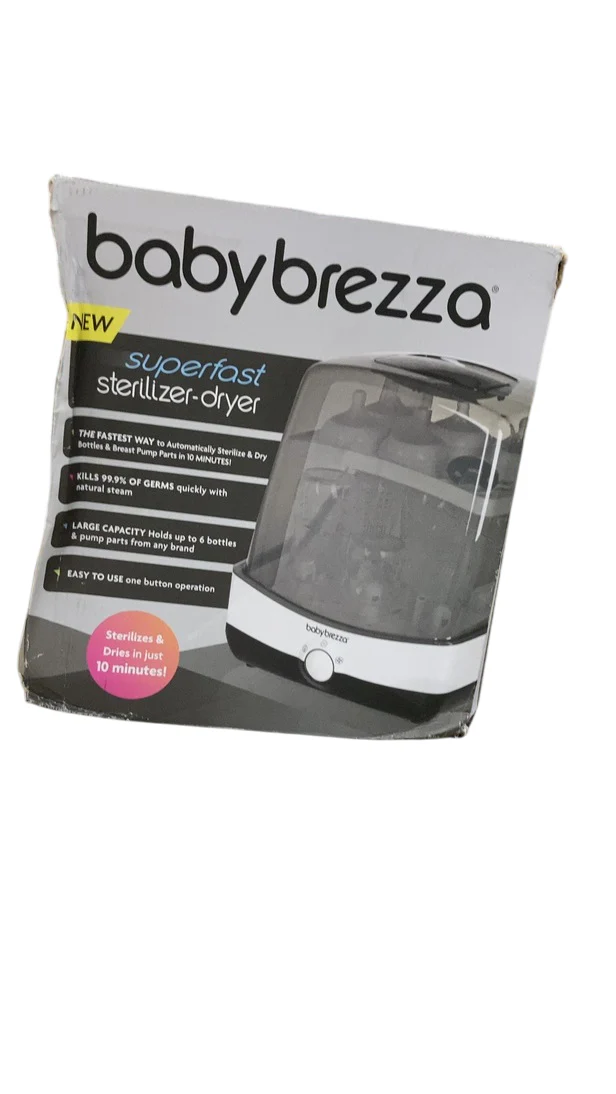 Baby Brezza Superfast Sterilizer Dryer, White on Black - Image 2