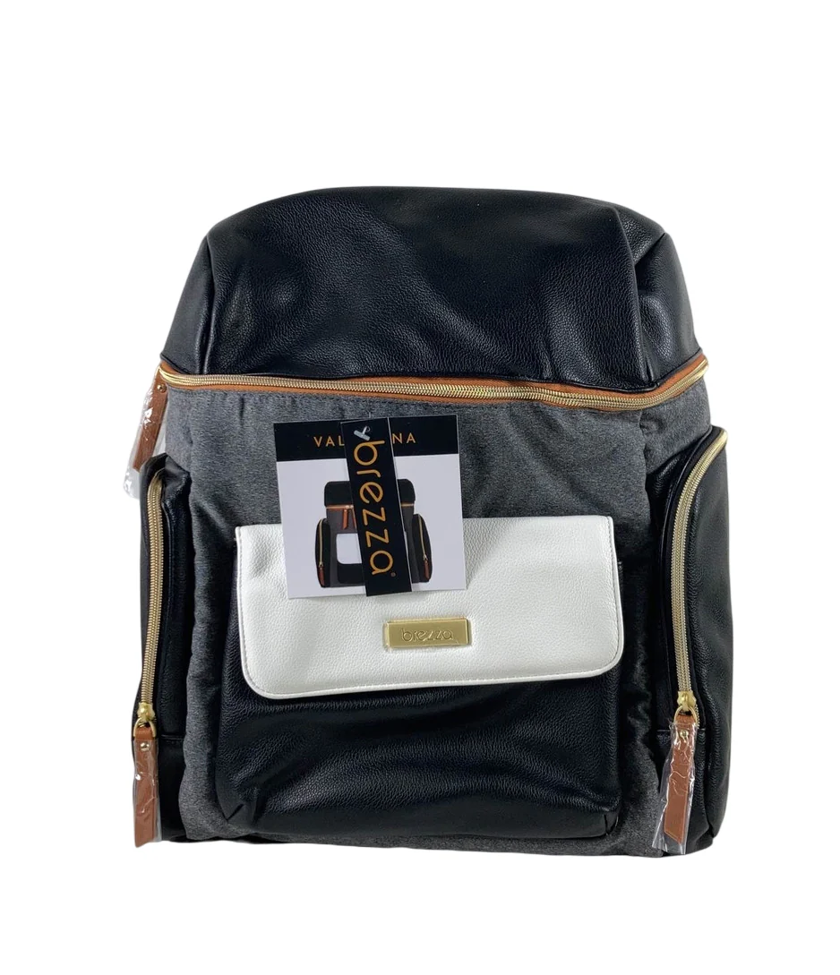Baby Brezza Valentina Diaper Backpack, Black/Grey - Image 2