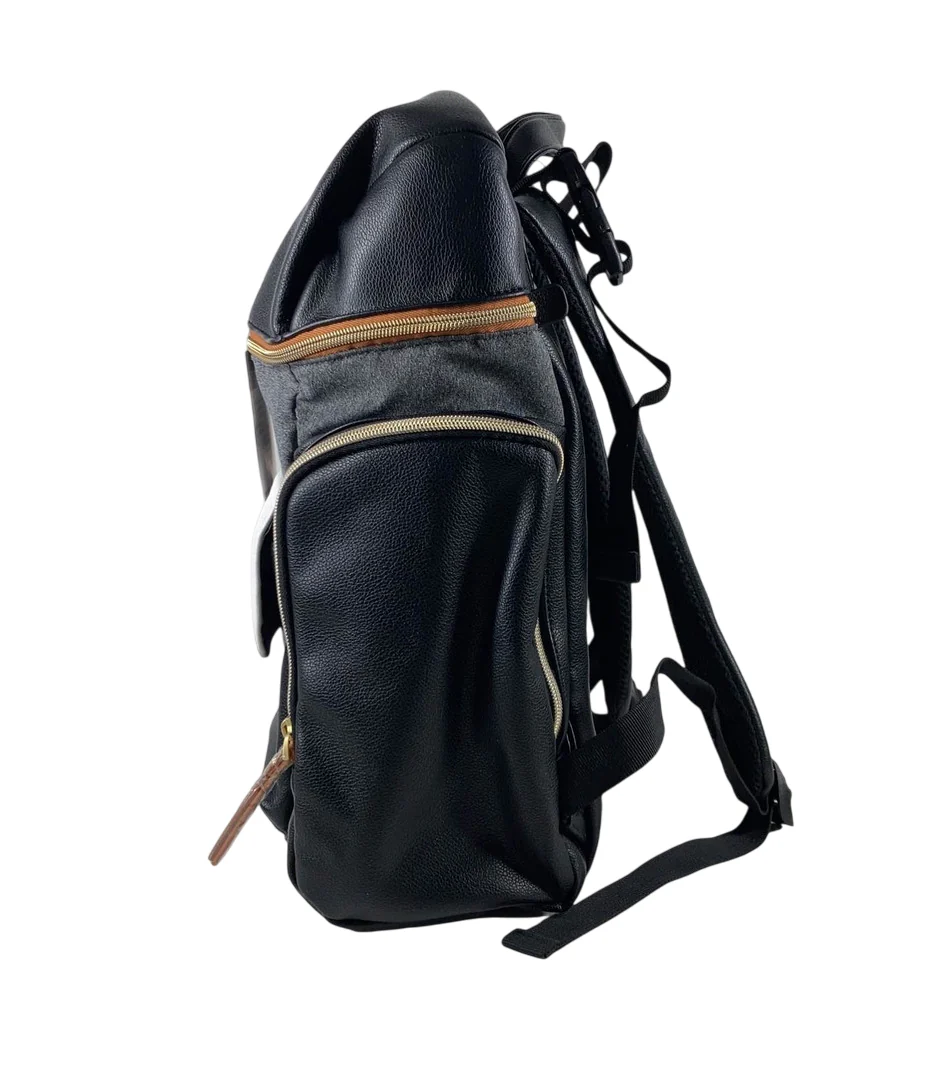 Baby Brezza Valentina Diaper Backpack, Black/Grey - Image 4