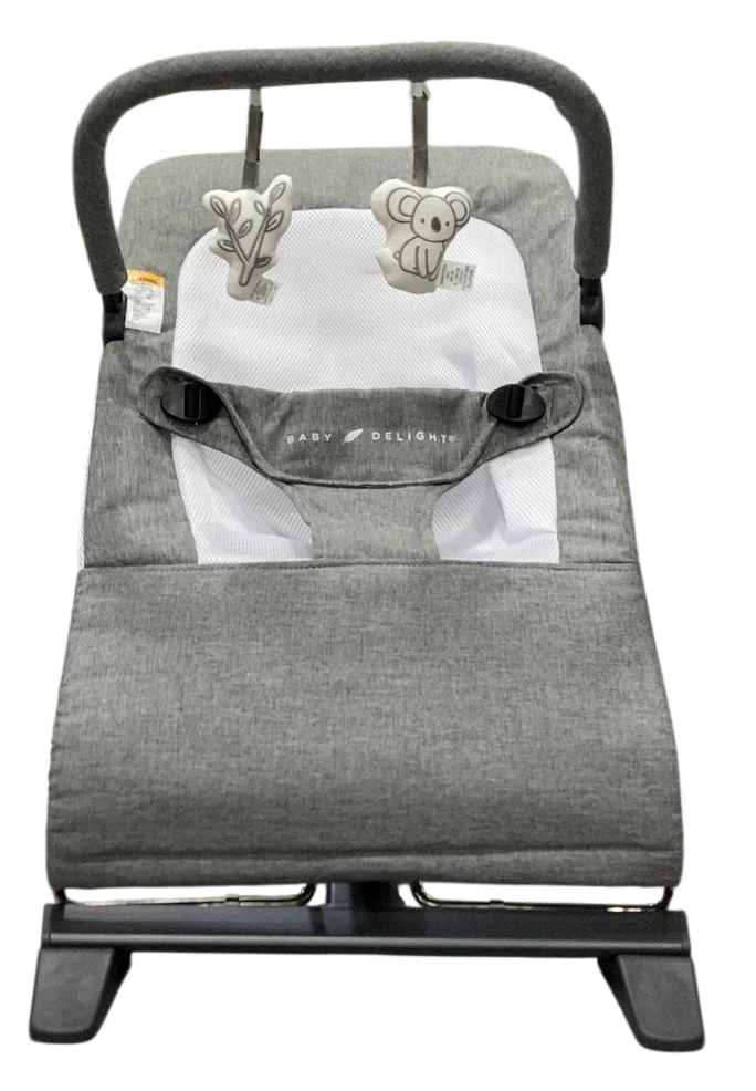 Baby Delight Alpine Deluxe Portable Bouncer, Charcoal Tweed